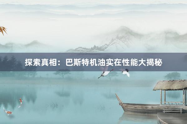 探索真相：巴斯特机油实在性能大揭秘