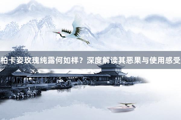 柏卡姿玫瑰纯露何如样？深度解读其恶果与使用感受